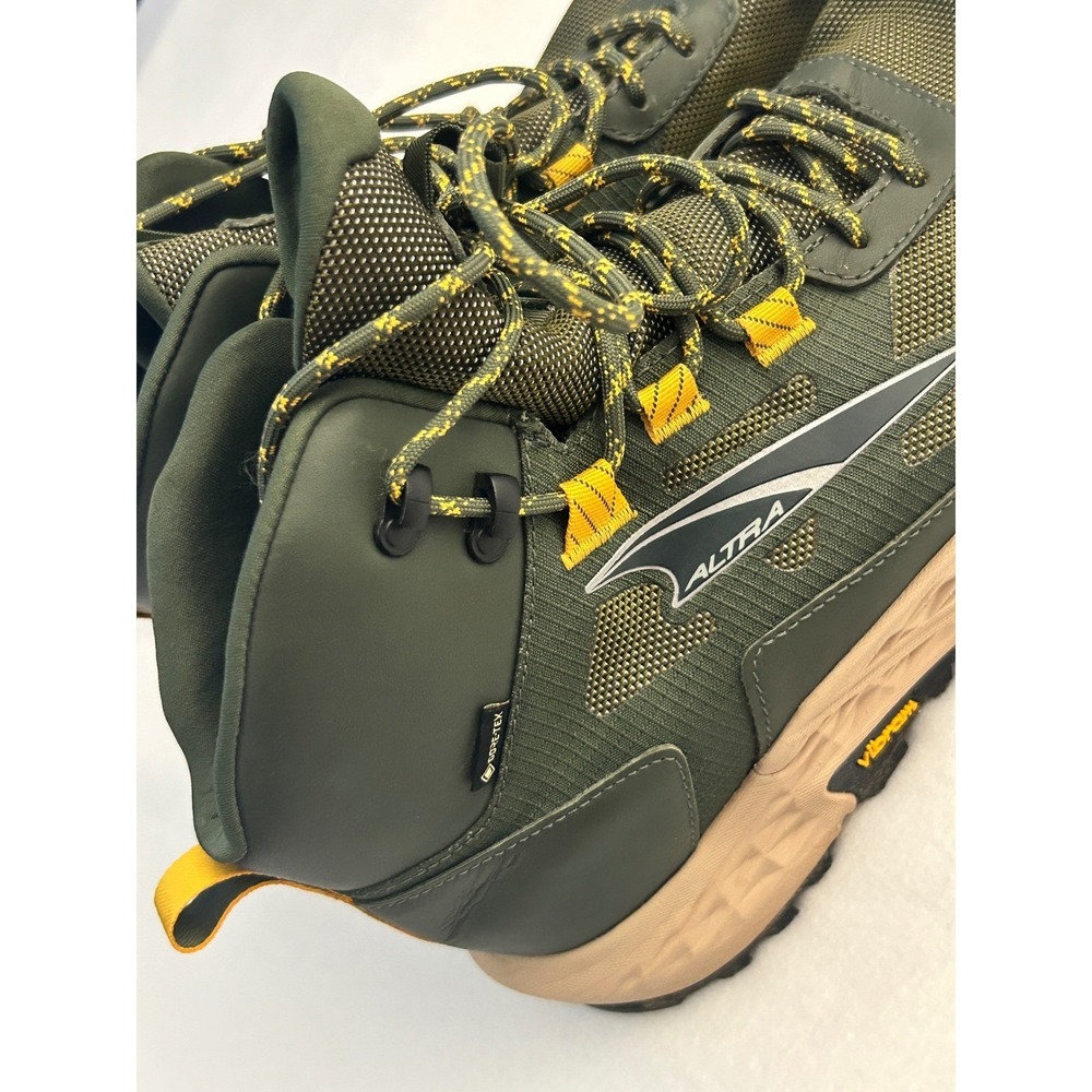 Altra Timp 5 GTX Mens Hiking Boots Dusty Olive Gore-Tex Vibram size 12 - Picture 6 of 11